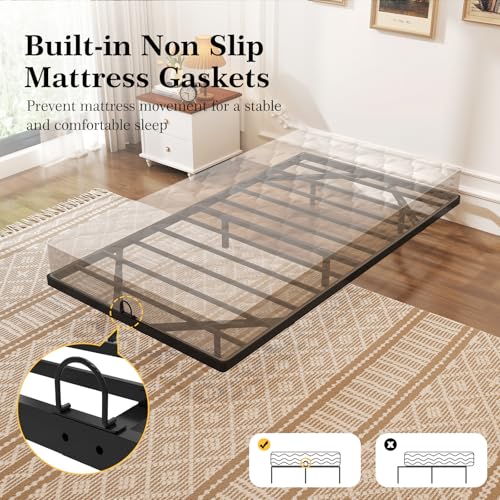 Floating Bed Frame Twin XL with Smart LED Lights - Modern Suspended Design