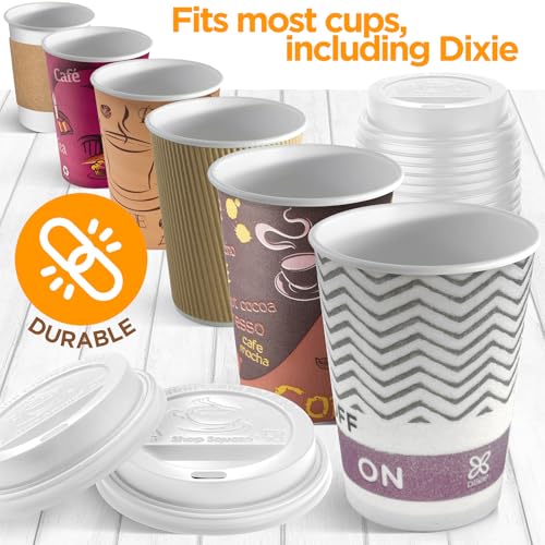 Disposable Coffee Cup Lids for 8-24oz Hot Beverages - 500 Pack