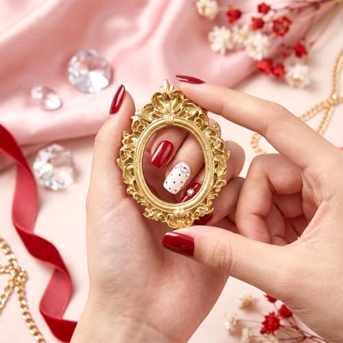 Marrywindix 14 Pcs Vintage Mini Picture Frames Set — European Gold Resin Craft & Display Frames
