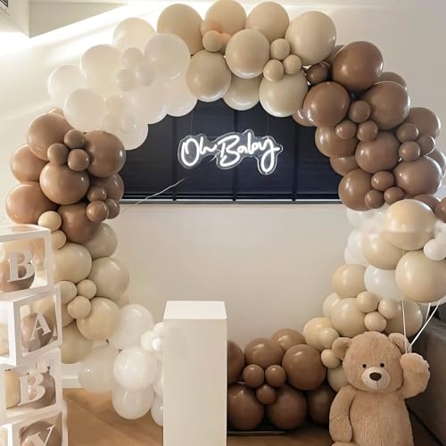 Sand White 12 Inch Latex Balloon Arch Kit 110pcs for Wedding Birthday Party Decorations