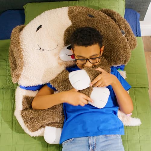 Large Happy Nappers 2-in-1 Pillow & Sleepy Sack Dog - Portable Cozy Play & Nap Friend