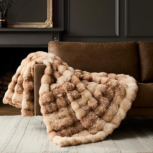 WDCOZY Deer Fawn Animal Print Bubble Throw Blanket - Queen 90x90 Inches