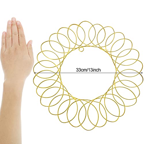 Ferraycle 2-Pack Gold 13 Inch Christmas Wreath Card Holders Wall Decor