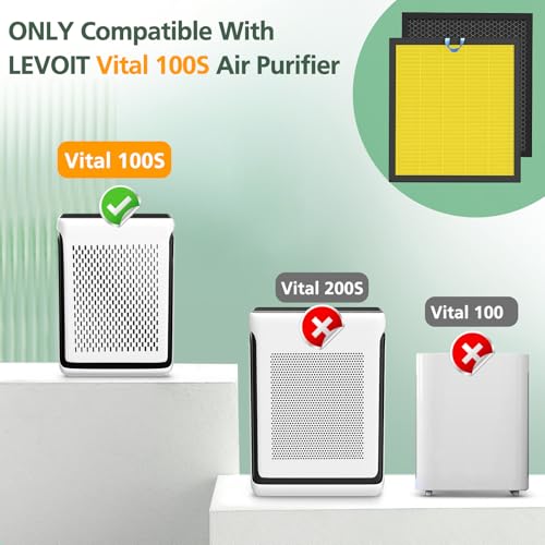 isinlive Vital 100S-P Pet Care Air Purifier Replacement Filter for LEVOIT Vital 100S-P