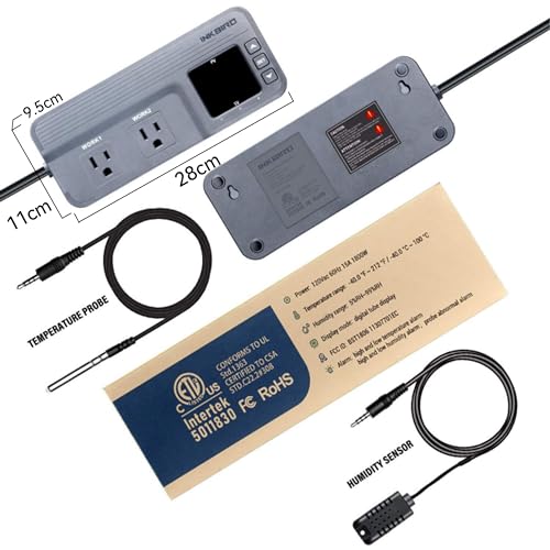 Temperature and Humidity Controller ITC-608T Dual Stage 120VAC Greenhouse Homebrew Variation of THIS listing