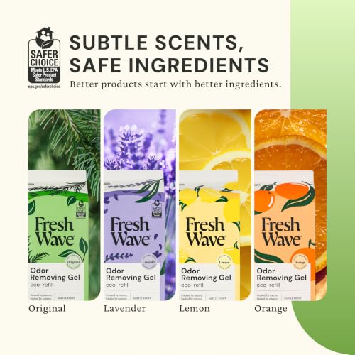 Fresh Wave Odor Eliminator Gel Refill 2-Pack, 63 oz - Plant-Based Odor Absorber