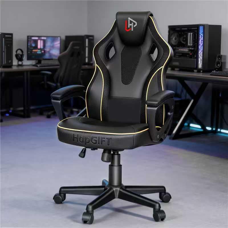 Gaming Chair Ergonomic PC Racing Chair with Link Armrest - Black