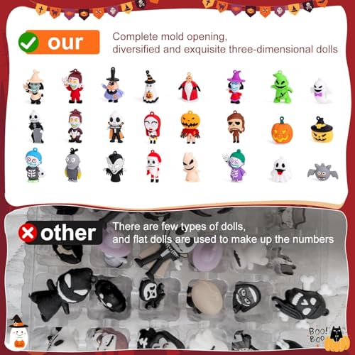 Roself 2026 Christmas Advent Calendar with 24 Funny Figurines – Black Variation