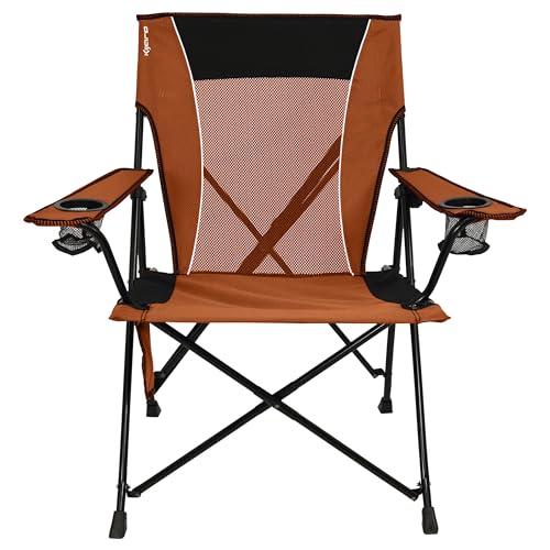 Kijaro Dual Lock Camping Chair - Victoria Desert Orange, Portable & Heavy Duty