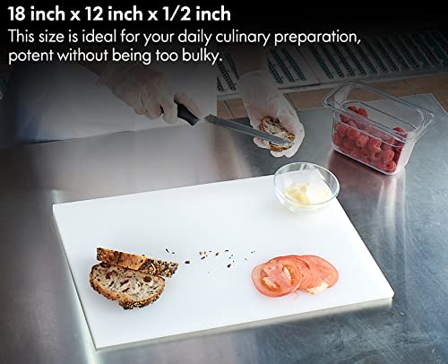 6-Piece Color Coded Plastic Cutting Boards Set - 18 x 12 Inches, Anti-Slip, Dishwasher Safe