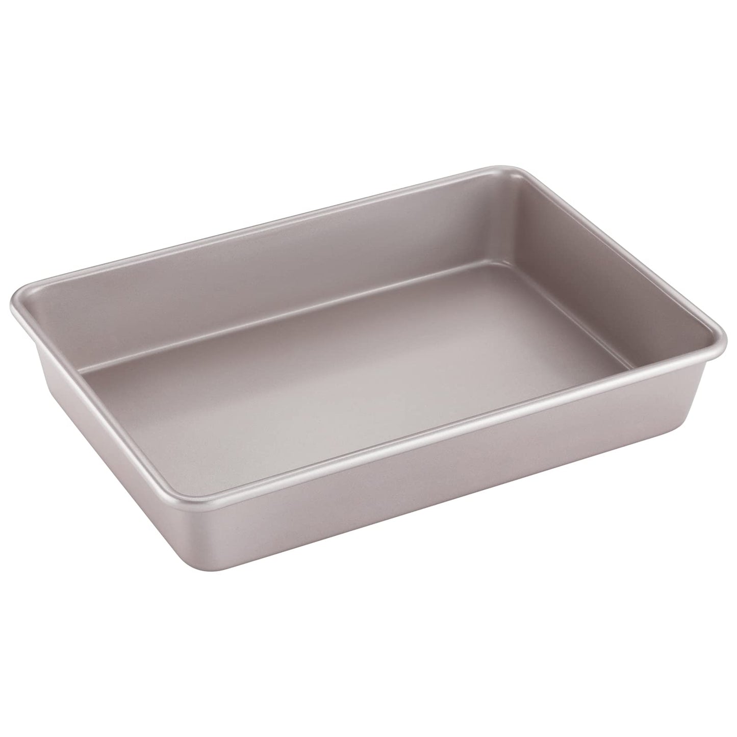 CHEFMADE 13-Inch Rectangle Cake Pan, Non-Stick Loaf Pan Deep Dish Bakeware for Oven Roasting Meat Bread Jelly Roll Battenberg Pizzas Pastries 9.7" x 13.6" X 2.4"(Champagne Gold)
