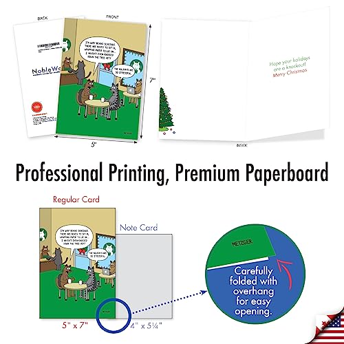 NobleWorks Stressful Holidays Christmas Funny Cards Bulk Set of 36