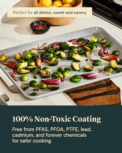 Caraway Non-Stick Ceramic Baking Sheet - Cream / Large 18x13 Inches