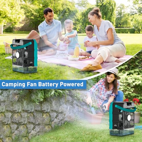 Uniqwamo Misting Portable Fan for Makita 18V Battery - Blue Mist Fan/MT
