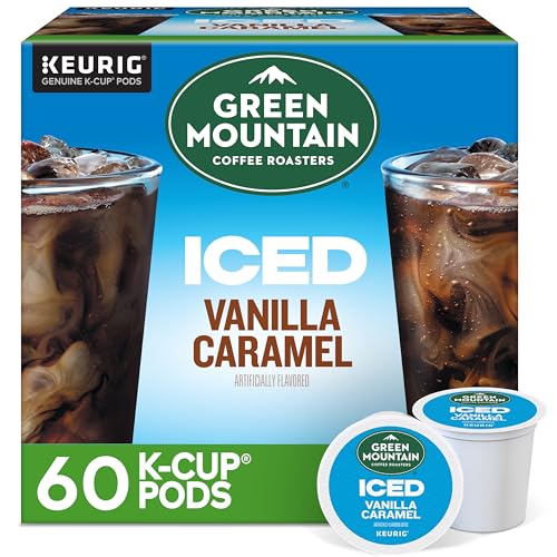 Green Mountain Coffee Roasters Iced Vanilla Caramel K-Cup Pods - Pack of 6 (10 Count Each)