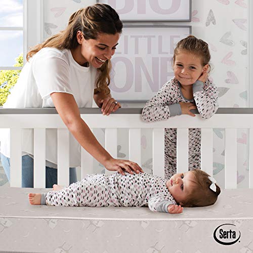 Delta Children Serta SleepTrue 38x24x4 Inch Mini Crib Mattress Waterproof & Hypoallergenic