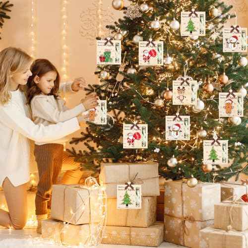 Wooden Christmas Money Holders Ornament,Here¡¯s A Few Bucks for Christmas Hanging Ornament for Cash Checks Gift(6 Pieces)