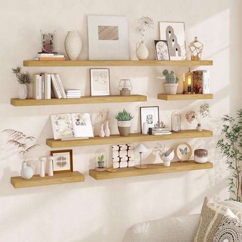 Fun Memories Floating Shelves for Wall, 36Inch Set of 2, Hanging