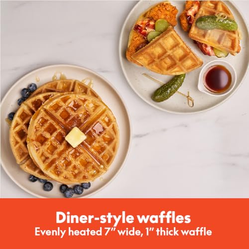 BELLA Flip & Store Non-Toxic Belgian Waffle Maker Surf / 7-inch