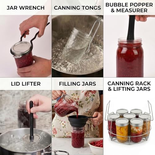 Canning Supplies Kit with 21.5 Qt Canning Pot - Starter Set with Jars & Tools