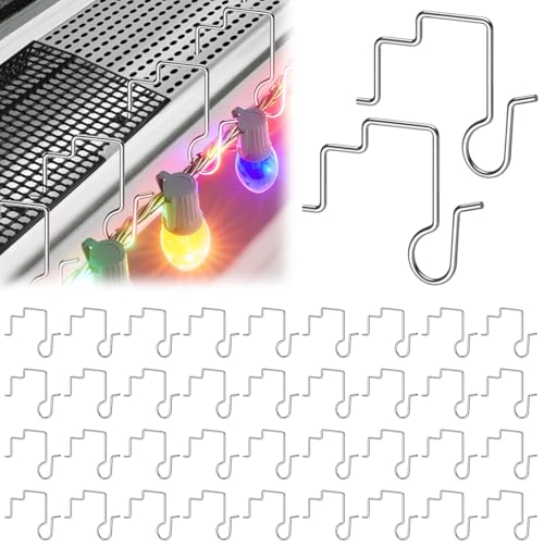 MJZ 100PCS Gutter Clips for Christmas Lights - Reusable, Rustproof & Heavy-Duty