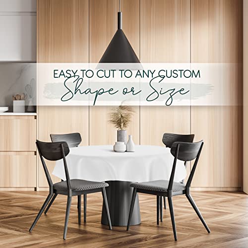 108 x 54 Inch Vinyl Table Pad Protector with Cushioned Backing - Spill & Scratch Barrier
