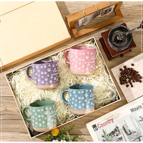 Meanplan 12 Pcs You're Pawsome Vet Tech Gift Mugs 13 oz - Colorful Set