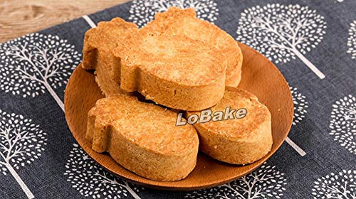 LoBake 2-Piece Pineapple & Rectangle Cookie Molds with Stainless Press, Aluminum Bakeware Kit