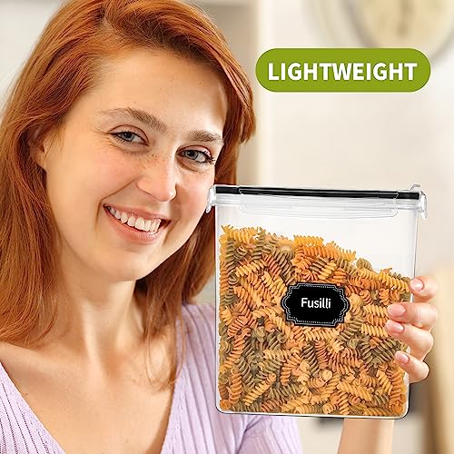 Skroam 6 Pack Airtight Food Storage Containers with Lids, 4L Pantry Dispensers & Labels