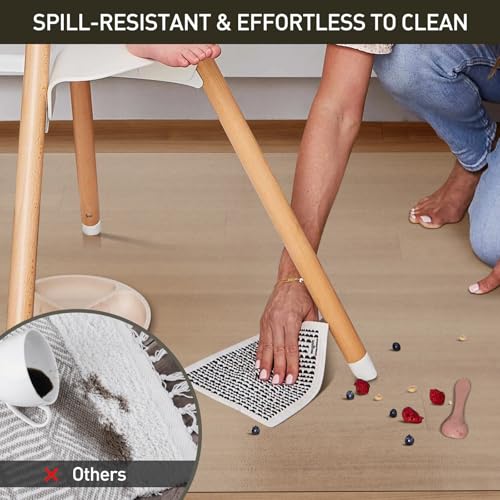 ZPAI Frosted Clear Plastic Floor Mat 5'x7' No Slip Dining Table Protector