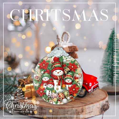 Stained Glass Effection Snowman Ornament, Christmas Sun Catchers, Family Xmas Ornaments, 2025 Christmas Ornament, Christian Gift for Women, White Elephant Gifts for Adults, Gifts for Coworkers