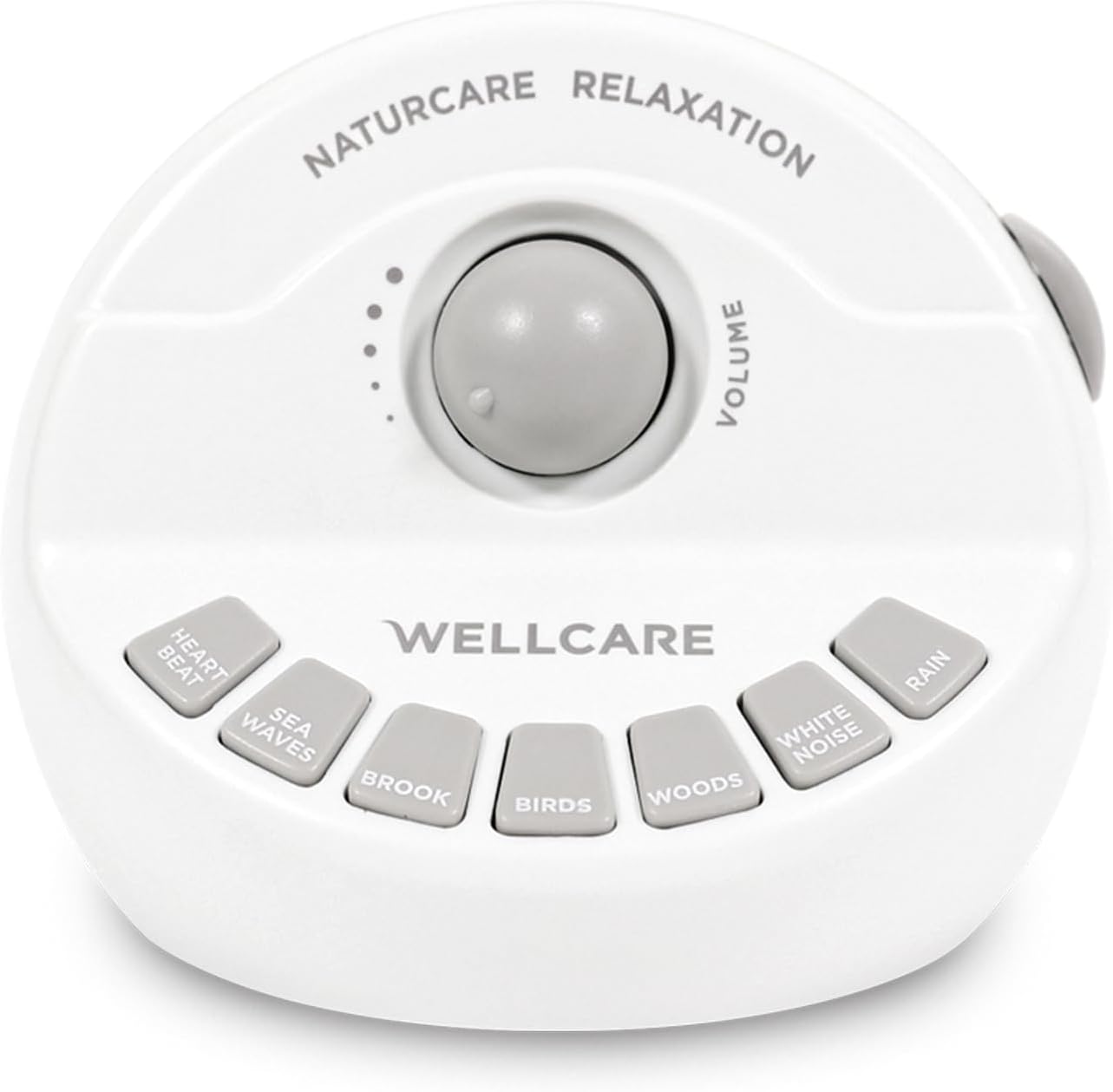 WELLCARE Sound Machine - White Noise & Nature Sounds for Sleep | Adjustable Volume & Timer