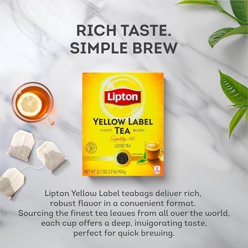 Loose Black Tea - Premium Lipton Yellow Label, 900g Pack of 1