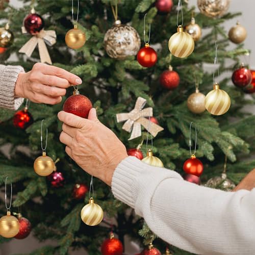 DIYASY 300Pcs Christmas Ornament String Hangers, Silver Ornaments