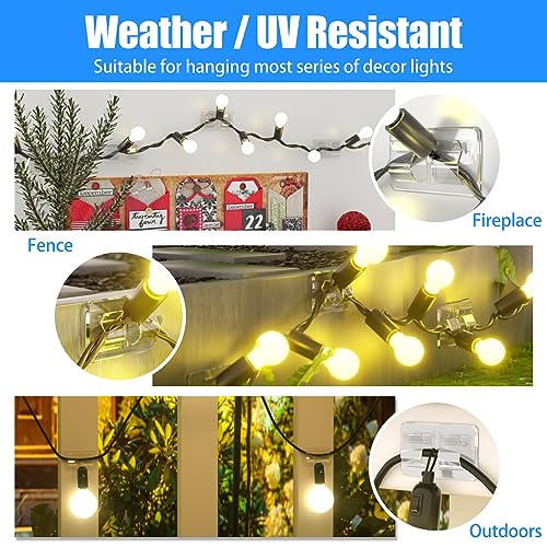 Keviyi Hooks for Outdoor String Lights 54Pcs Double Hooks – Hook-54pcs