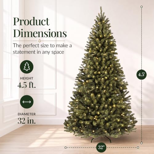Best Choice Products 4.5ft Artificial Christmas Tree with LED