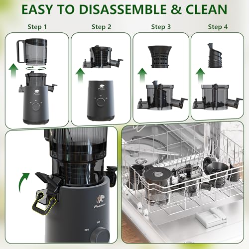 Juicer Machines, Cold Press with 5.3" Extra Large Feed Chute and