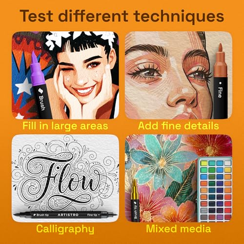 ARTISTRO 150 Acrylic Dual Tip Glass Marker Pens Set - Perfect for Wine Glasses