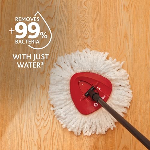 Spin Mop & Bucket Floor Cleaning System with 2 Extra Refills - Hands-Free Wringing