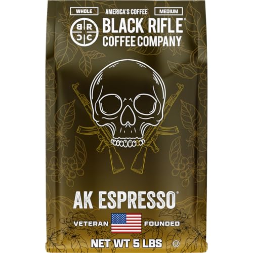 Black Rifle Coffee AK-Espresso Blend 5 lb Whole Bean Medium Roast - Pack of 1