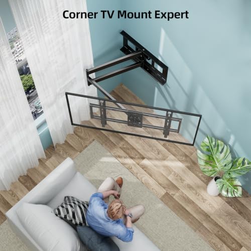 Extra Long Arm Full Motion TV Wall Mount for 42-80 Inch Televisions - 43 Inch Extension, Swivel & Tilt