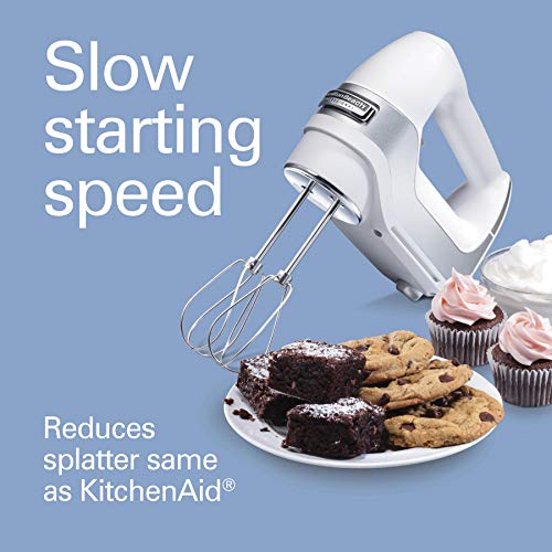Hamilton Beach Professional 5-Speed Electric Hand Mixer White with Storage Case