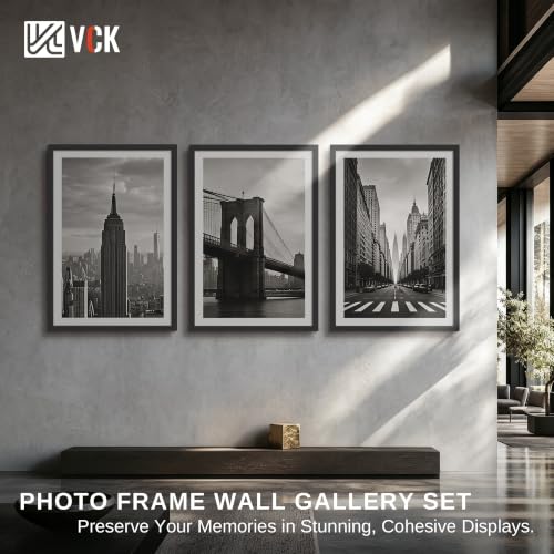 Black 24x30 Poster Frames Set of 3 - Solid Wood Wall Decor