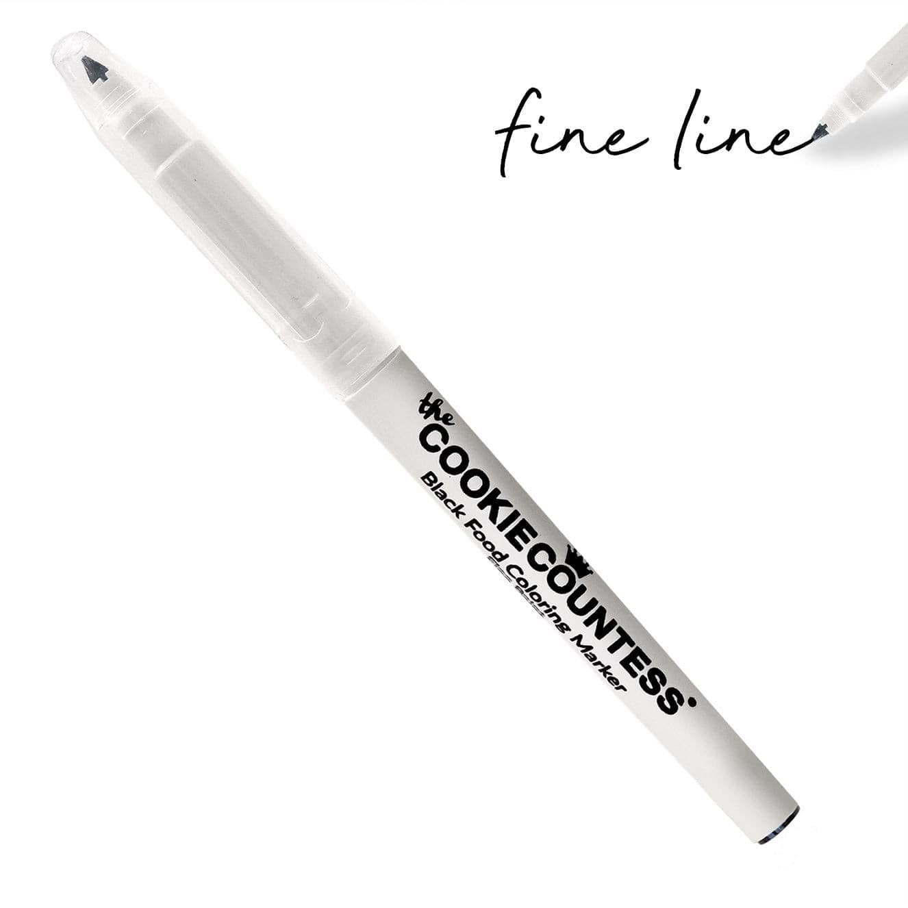 The Cookie Countess Black Fine Tip Food Marker - Value Pack of 3