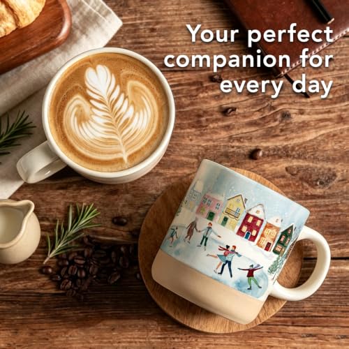 Holiday Winter Cup for Coffee, Tea & Hot Chocolate, Novelty Ceramic