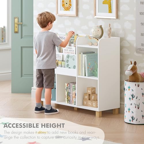 Kids Bookshelf and Toy Storage Cube Organizer - Child-Friendly, Safe & Sturdy