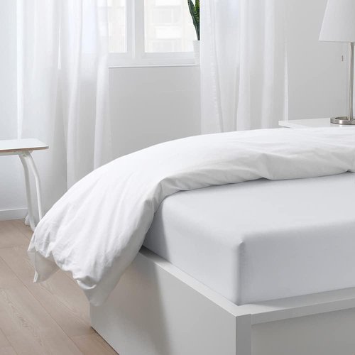FLXXIE Twin XL Fitted Sheet - Soft Microfiber Deep Pocket Up to 15" | Wrinkle & Fade Resistant - White