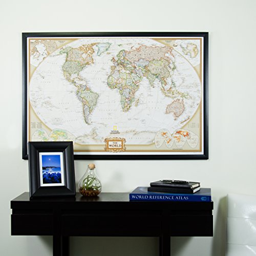 Craig Frames Travel Map with Pins, 24x36 Executive World for Wall