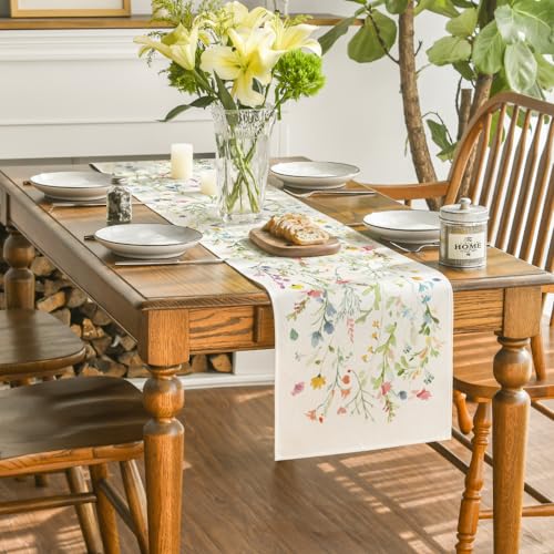Artoid Mode Bloom Wildflowers Table Runner, 13x108 in, Polyester