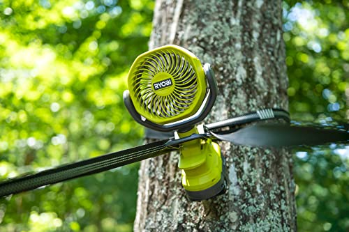 Ryobi 18V ONE+ Clamp Fan with Rotatable Head, 10cm Portable Cordless Fan